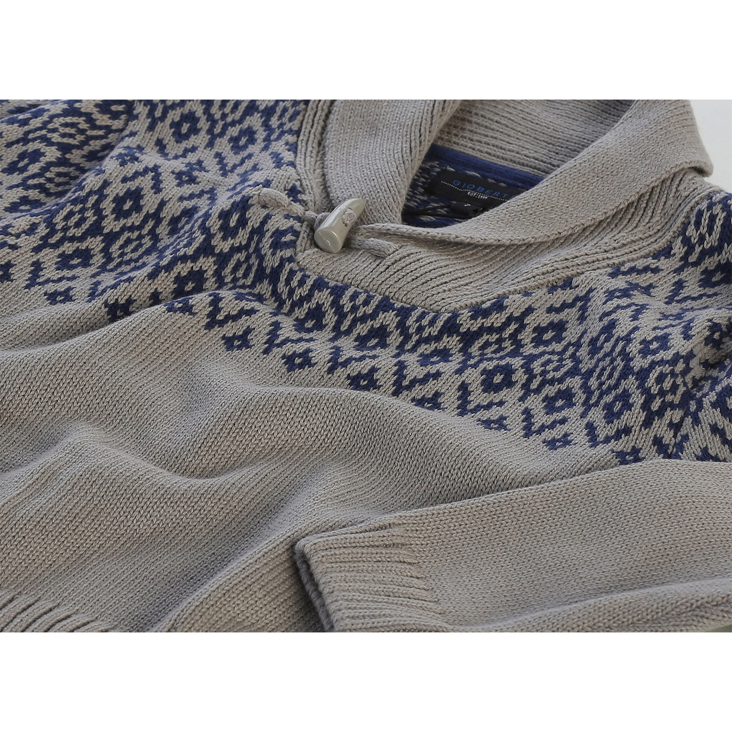 Gioberti Boy's 100% Cotton Pullover Knitted Sweater with Toggle Button Closure