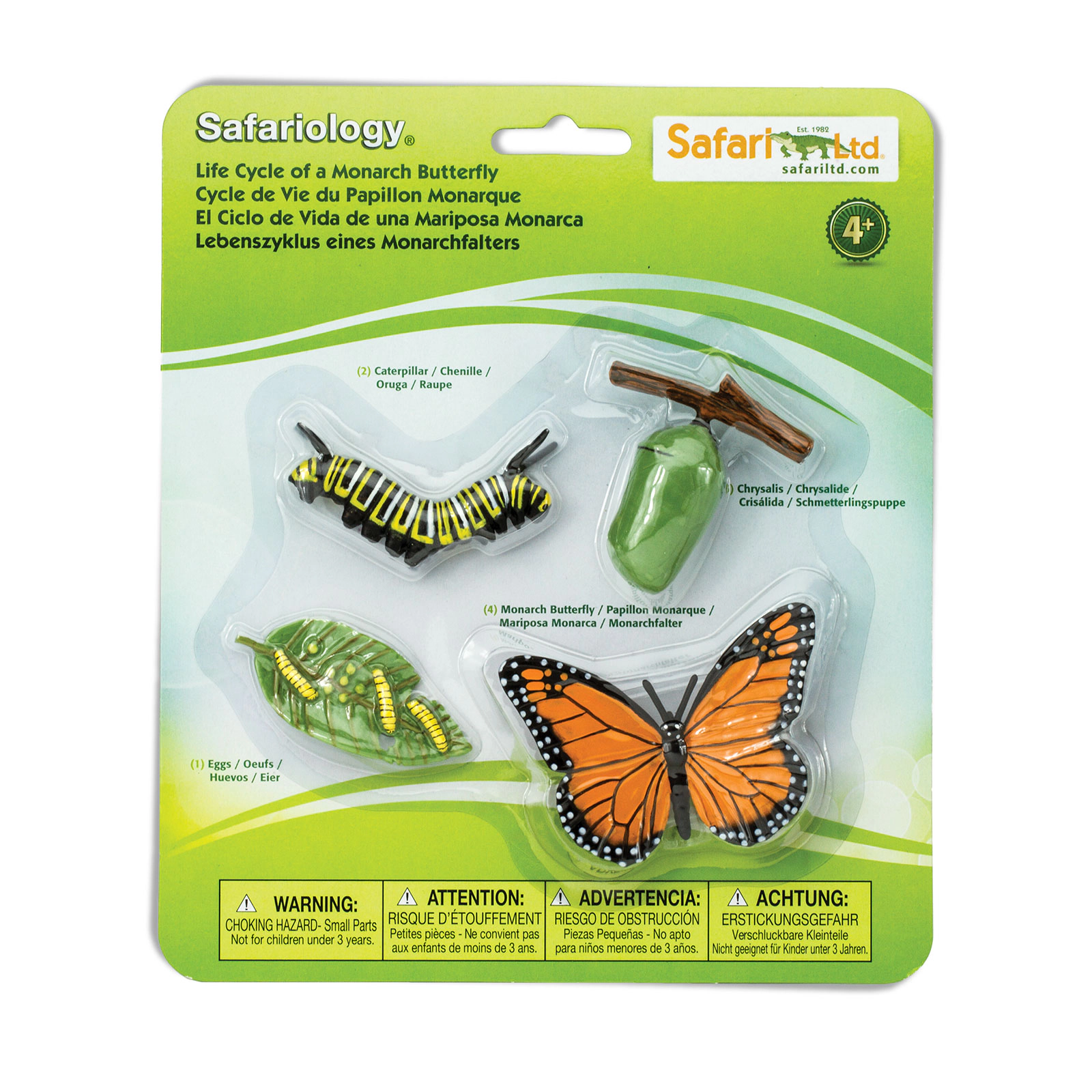 Safari Ltd. - Life Cycle of a Monarch Butterfly- Miniature Lifecycle Collection