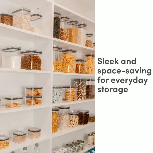 OU Airtight Food Storage Container 24pc, BPA Free Clear Plastic Containers w/ Leak Proof Lid, Stackable Pantry Organizer