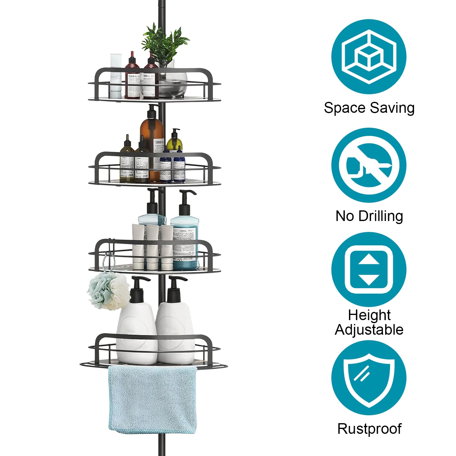 GBruno Rust-Resistant Corner Shower Caddy