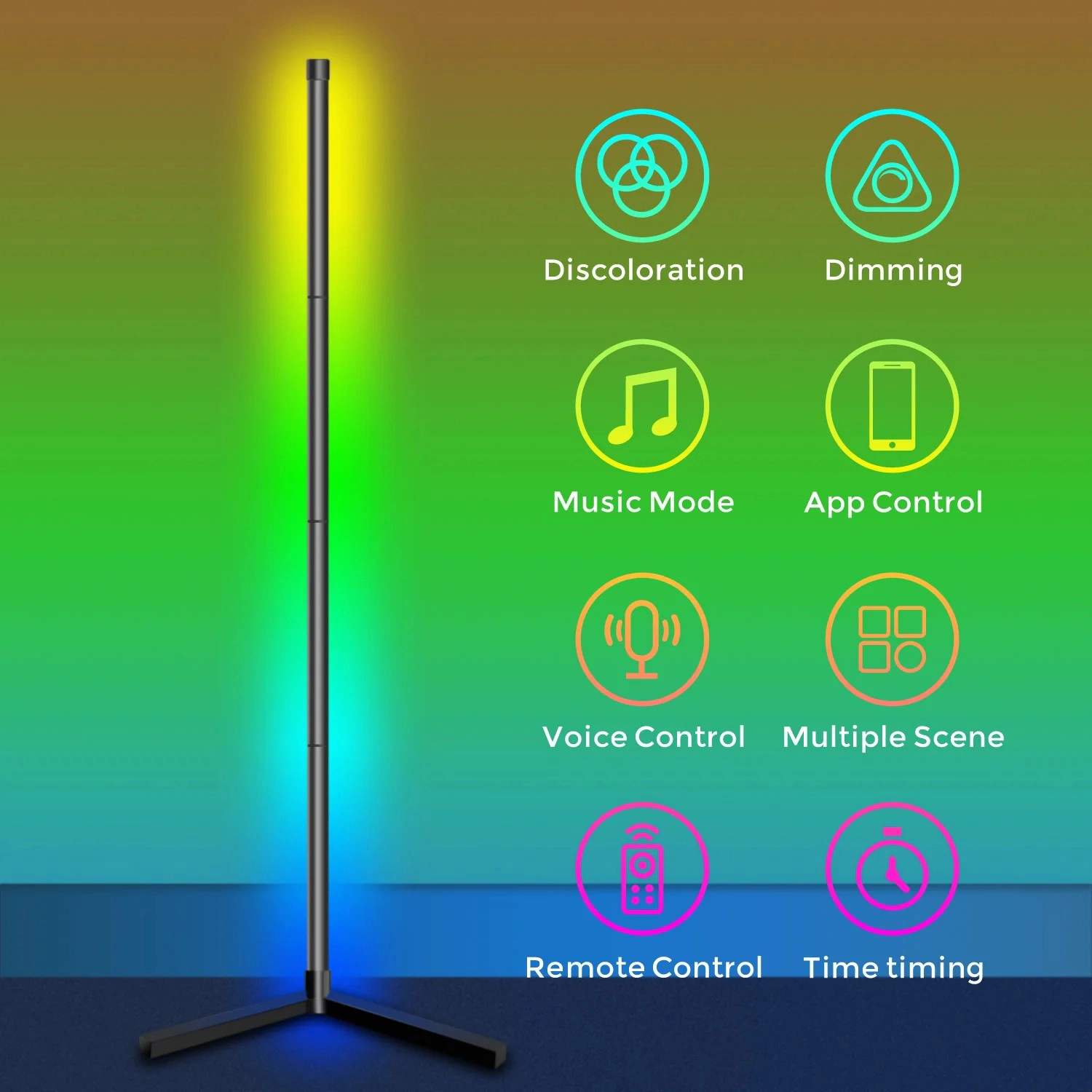 Eco4life Smart WiFi Symphony Floor Lamp - 61" Tall