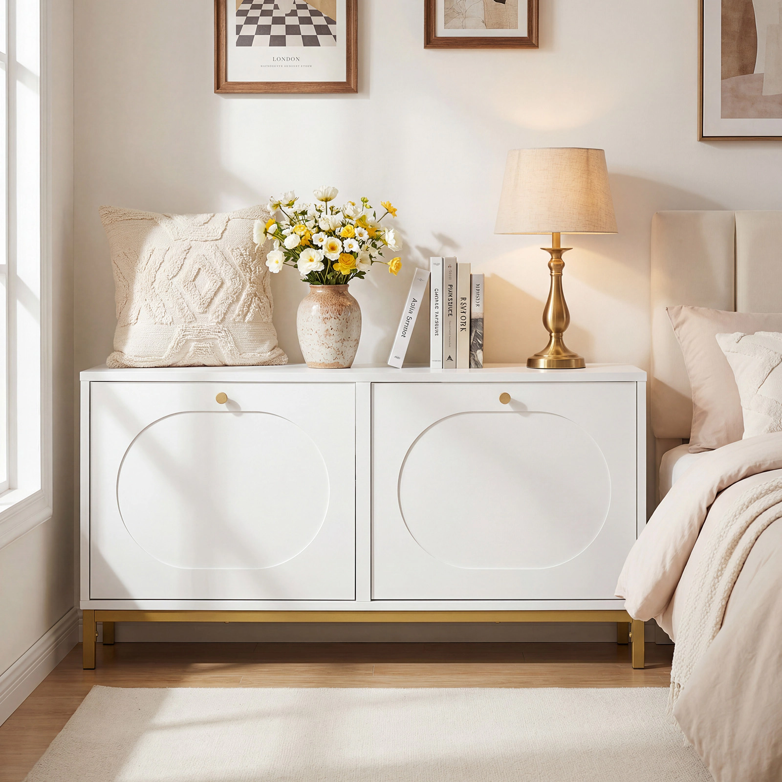 LJG Shoe Storage Bench Narrow Entryway Bench with 2 Flip Drawers Adjustable Shelves