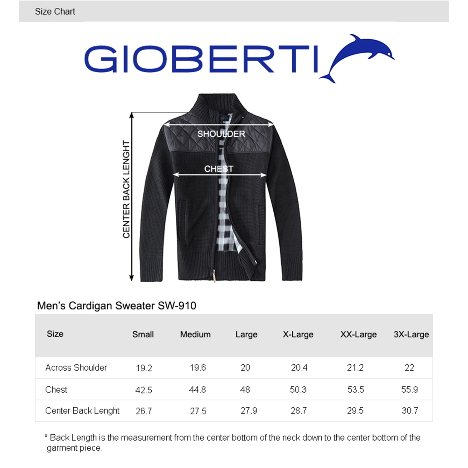 Gioberti Men's Knitted Regular Fit Full Zip Cardigan Sweater With Soft Brushed Flannel Lining