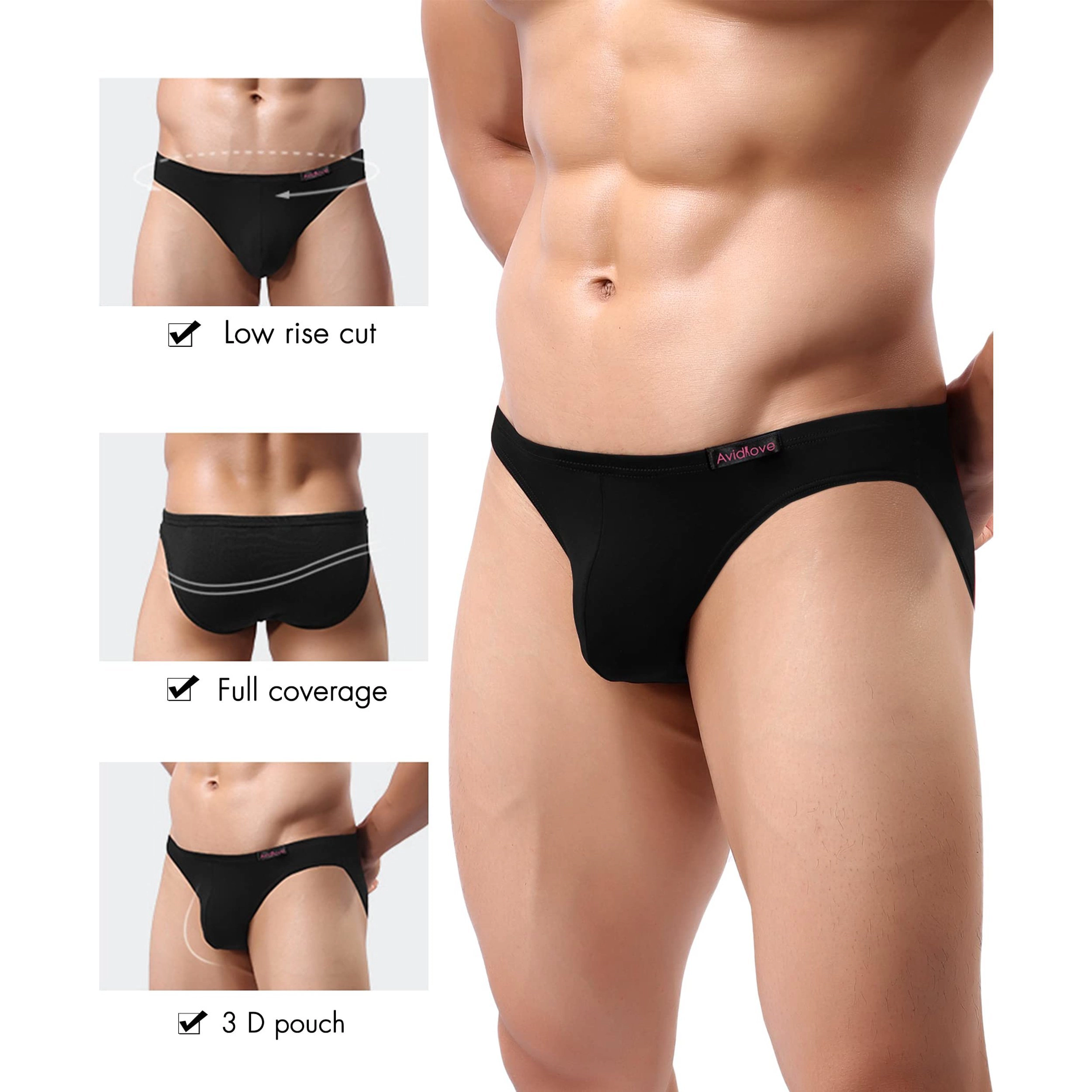Avidlove Men's Micromodal Bikini Briefs Pack