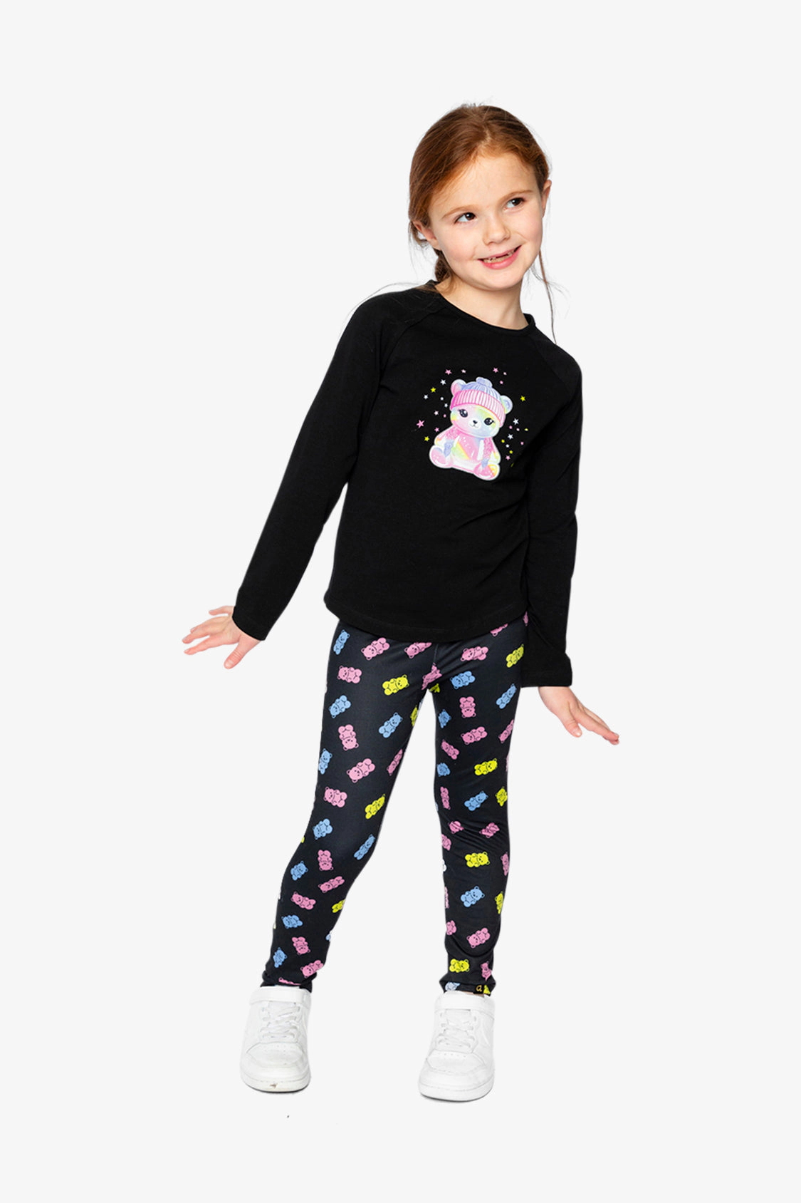 Deux par Girls Gummy Bear Print Elastic-Waist Jersey Leggings