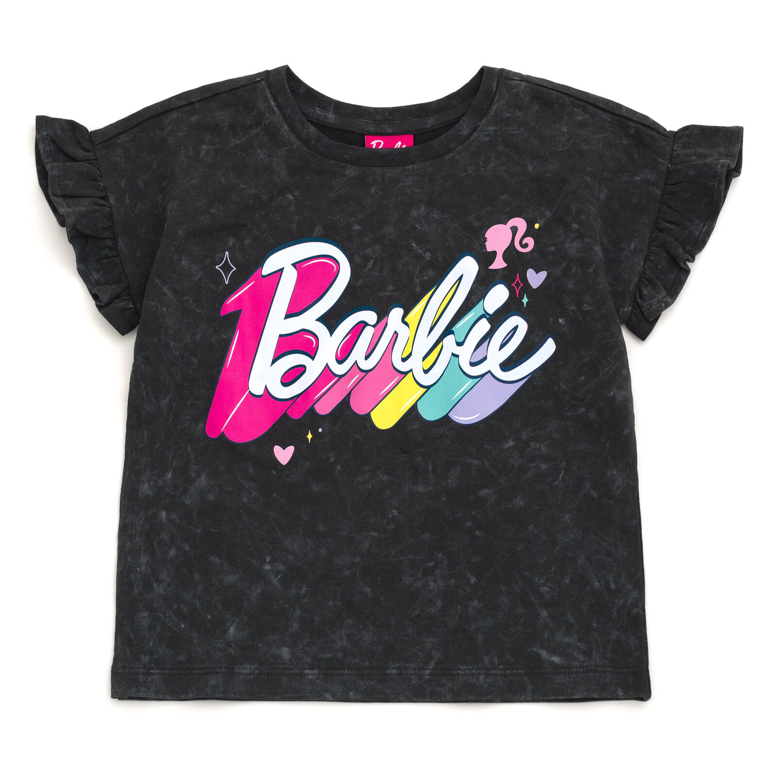 Barbie Girls' Wash French Terry T-Shirt and Shorts Set