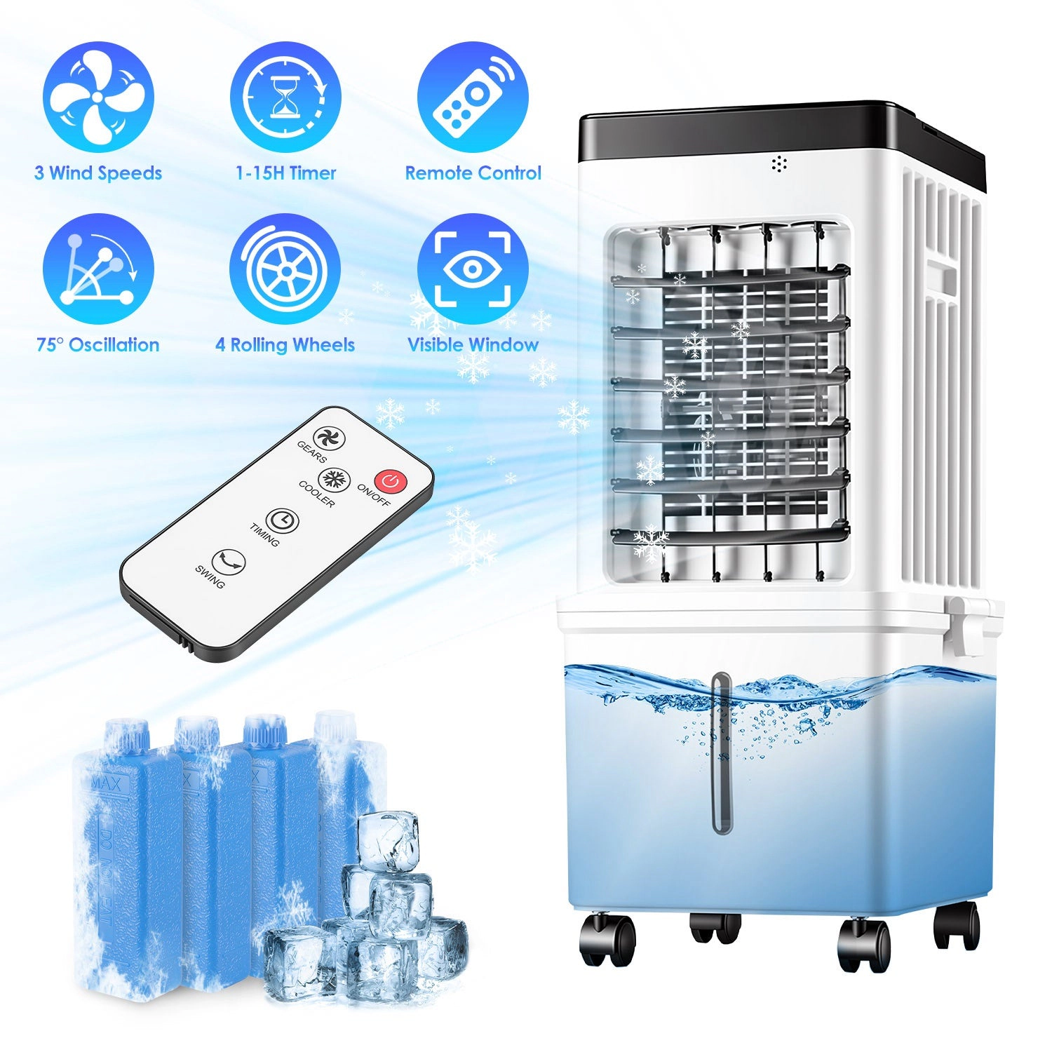 GBruno 12L Evaporative Air Cooler With Remote Control