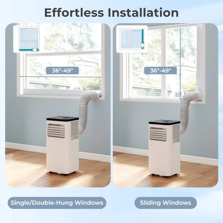 SUGIFT White 10000-BTU 3-in-1 Portable Air Conditioner with Dehumidifier and Fan 13.5-in W 12-in D 27.5-in H