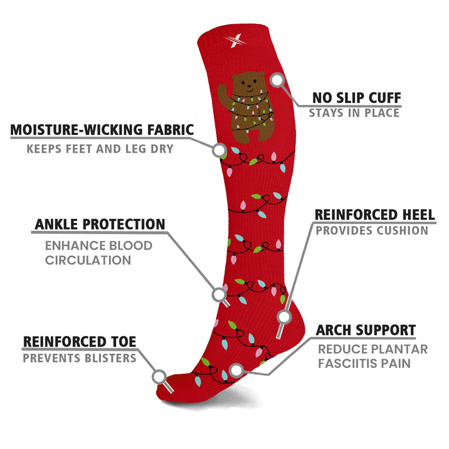 Extreme Fit Holiday Compression Socks