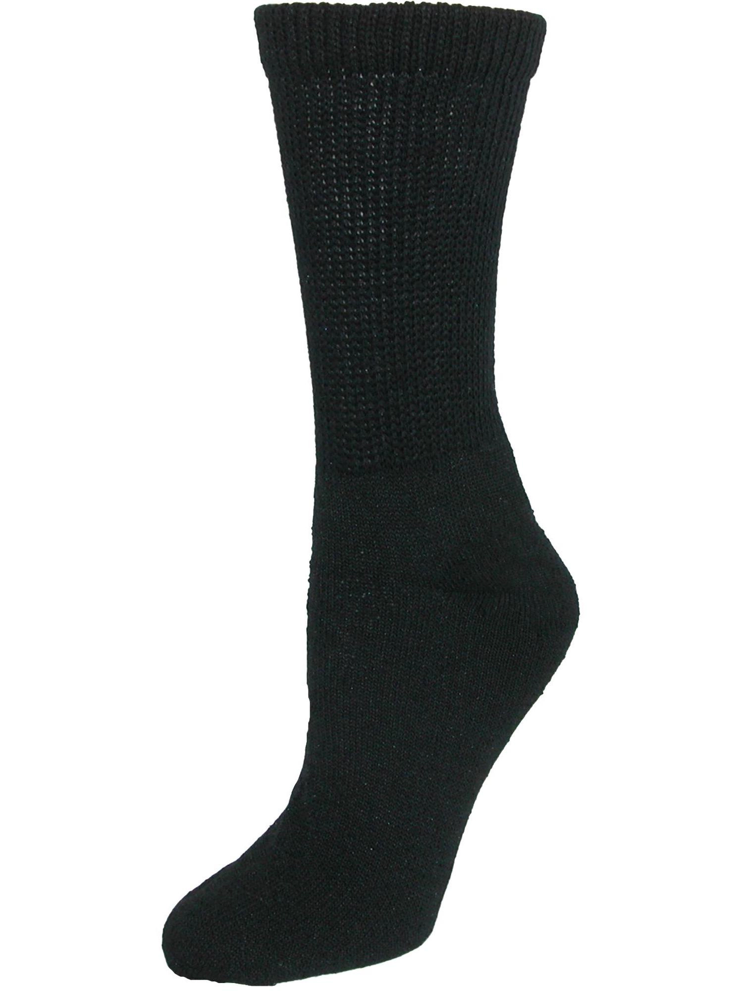CTM Women's Diabetic Crew Socks (3 Pair Pack)