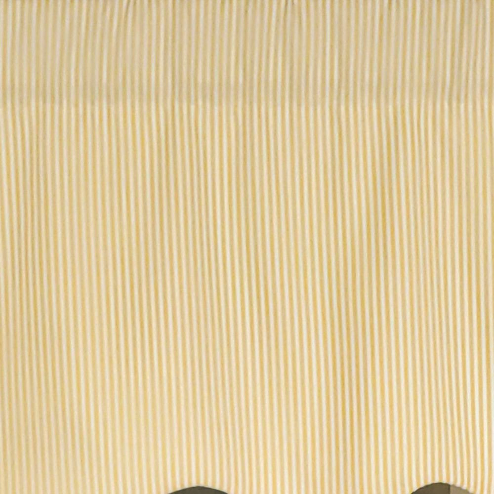 RLF Home Pin Stripe Regal 3" Rod Pocket Lining Luxurious and Elegant Window Treatment Valance 50" x 17" Yellow