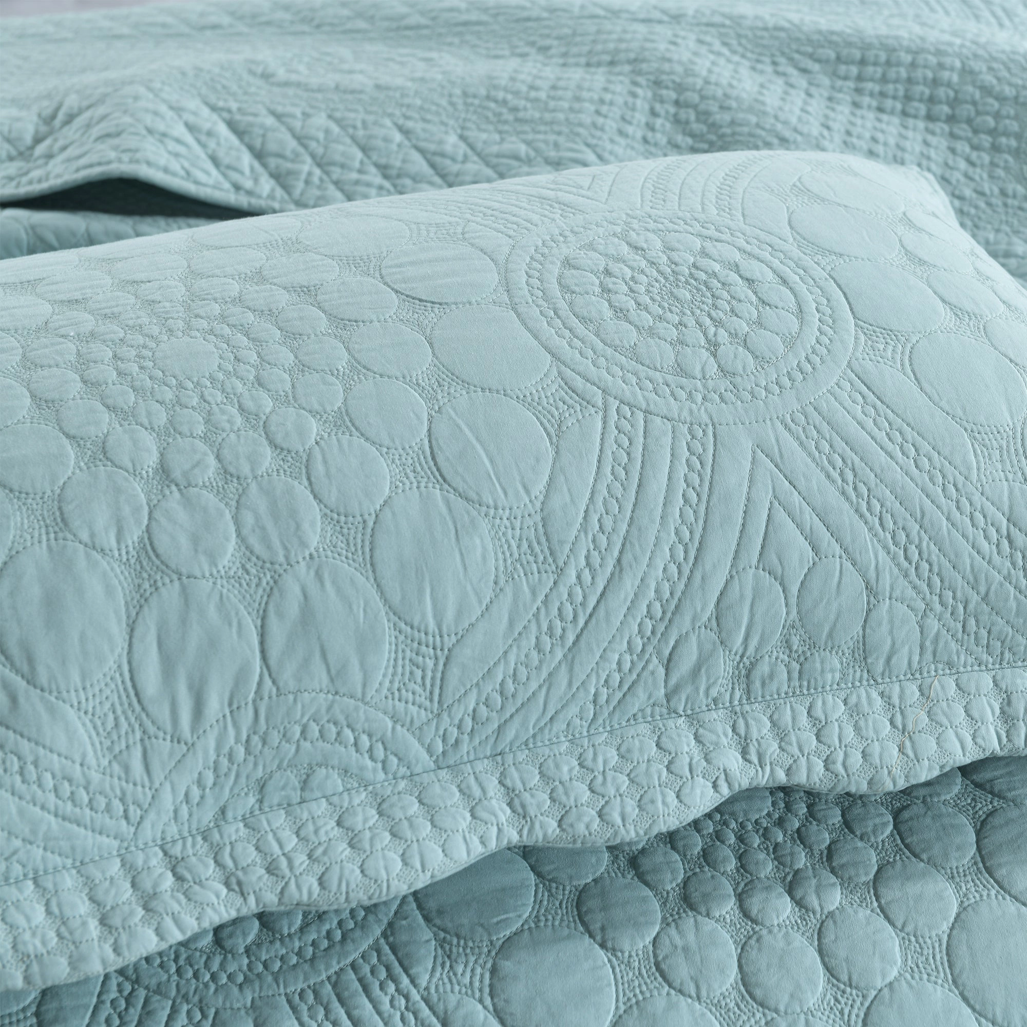 MarCielo 3 Piece 100% Cotton Oversized Quilt Bedspread Set ,Lightweight Coverlet