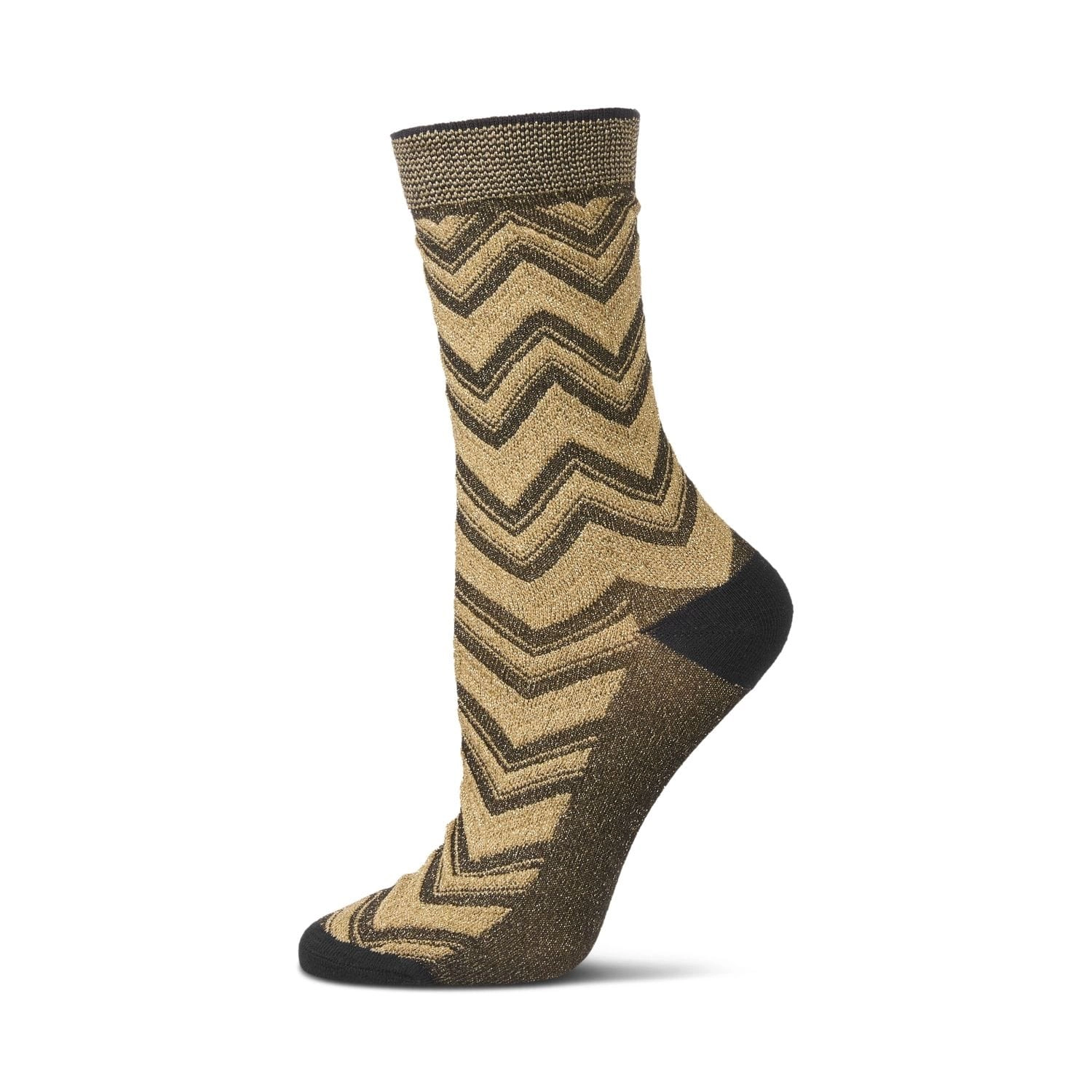 MeMoi Women's Shimmer Chevron Crew Socks