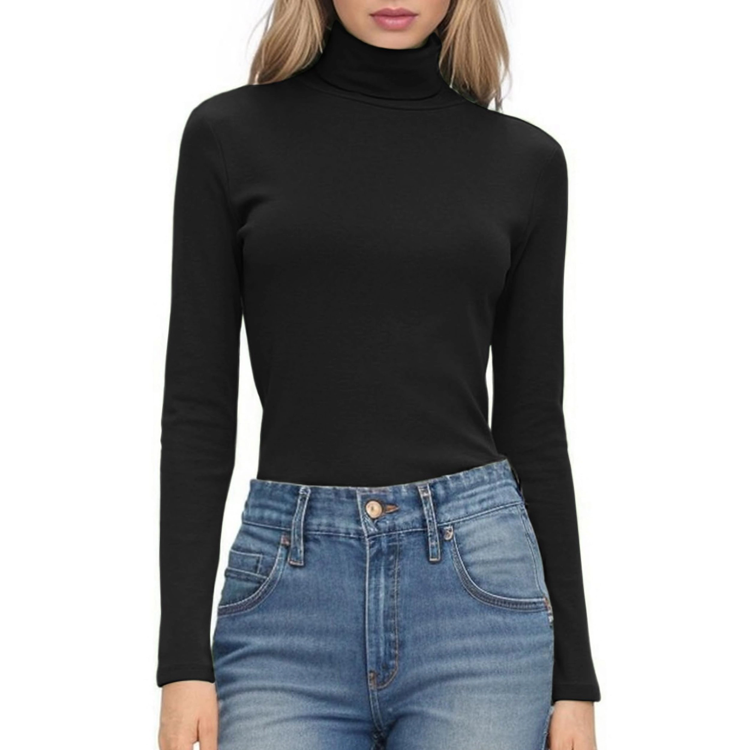 Zeagoo Women Turtleneck Long Sleeve Shirt