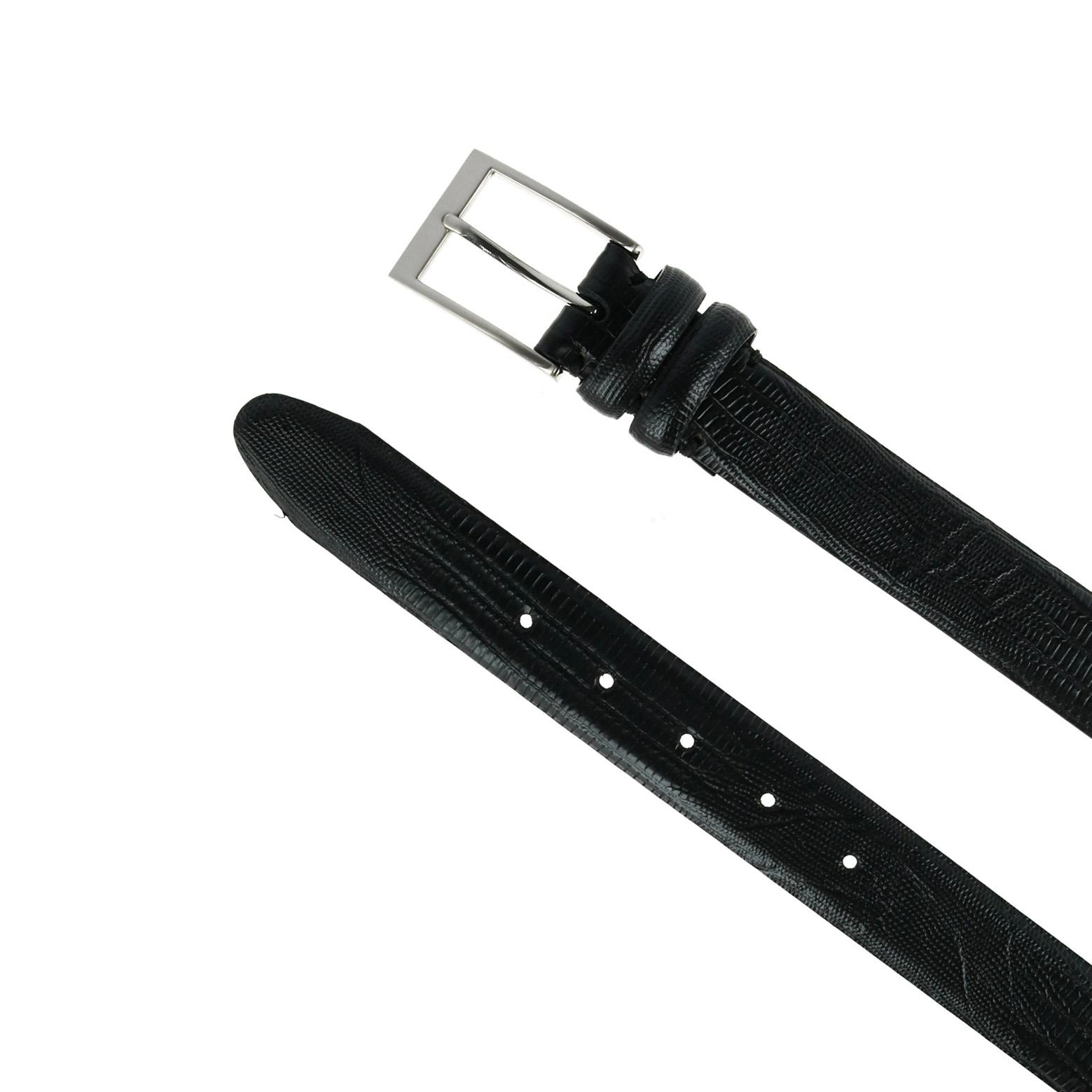Toneka Men's Big & Tall Leather Lizard Print Belt