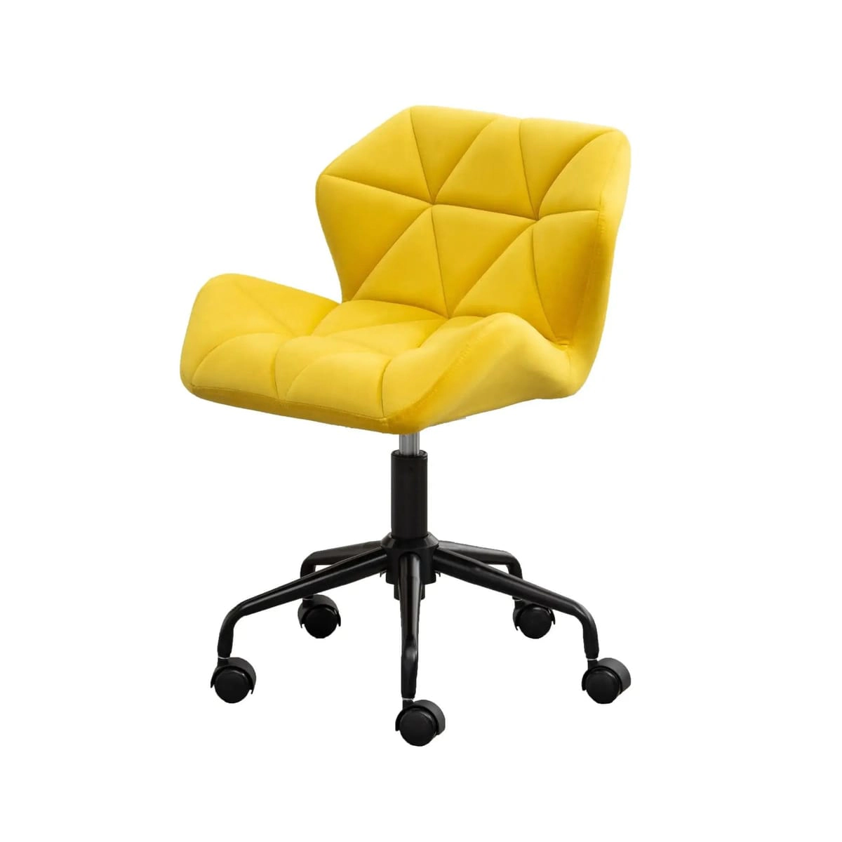 Platinum-Level Office Chairs Diamond Tufted Adjustable Swivel Office Chair Velvet Luxe