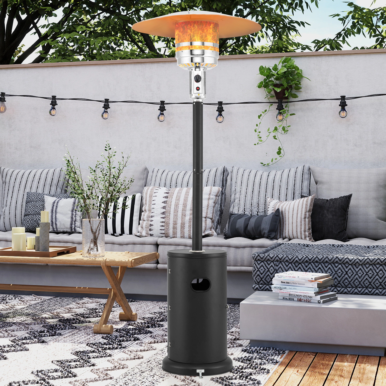 LJG 50000 BTU Propane Patio Heater with Round Table Design
