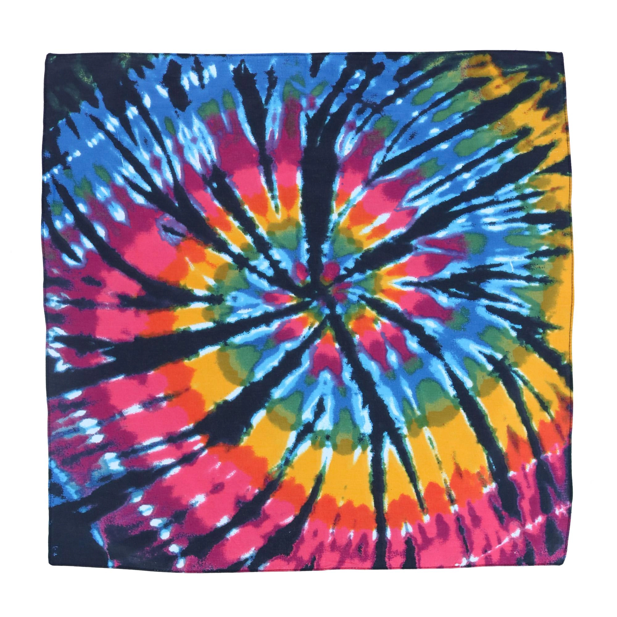 CTM® Cotton Dark Storm Tie-Dye Bandana