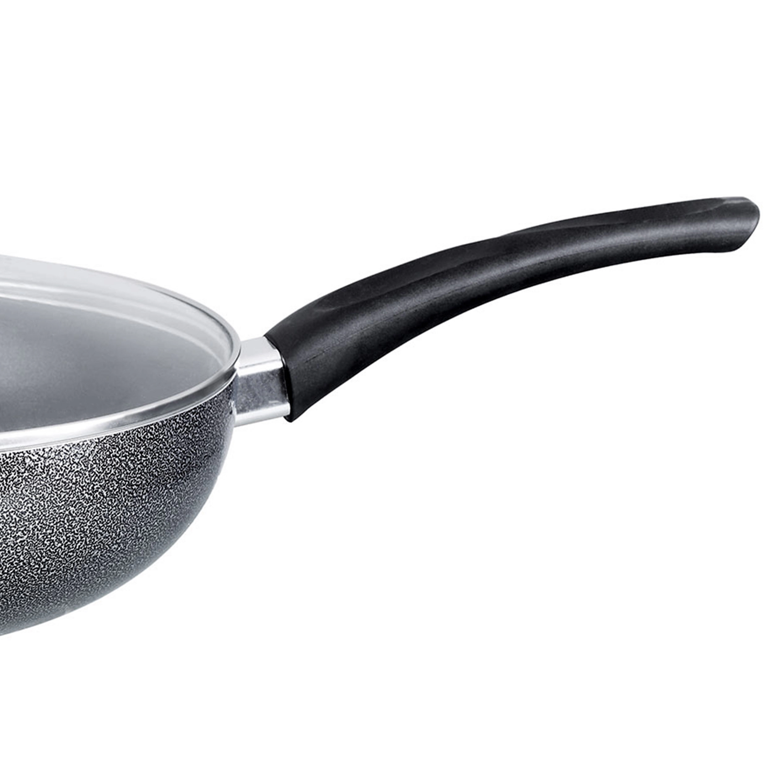 Brentwood 10 Inch Wok with Lid Aluminum Non-Stick