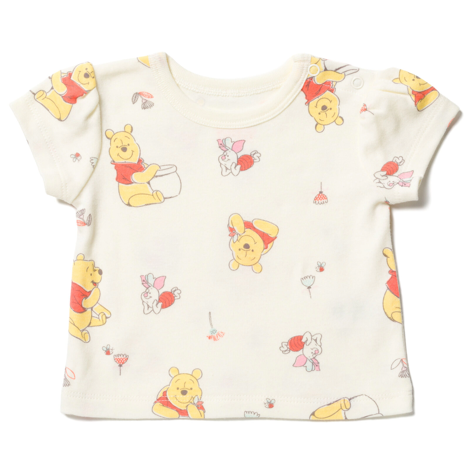 Disney Winnie the Pooh Baby Girls' 2-Piece Shortall and T-Shirt Set
