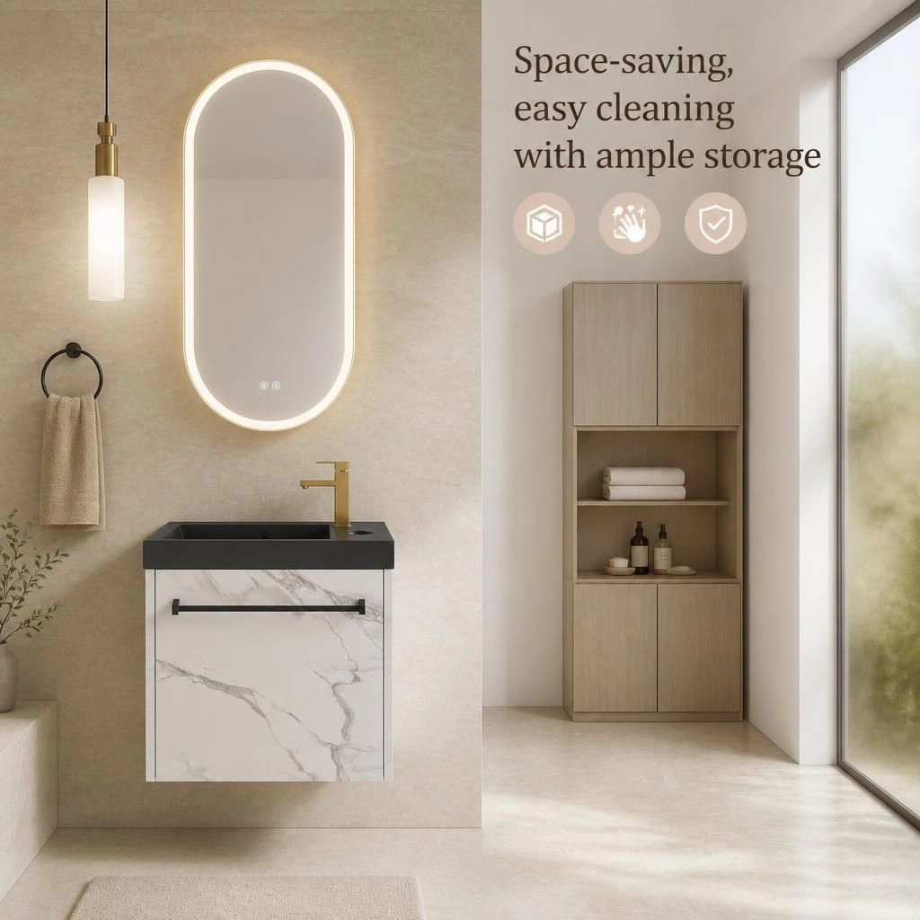 ELEMENT ACE Plywood Floor Standing Bathroom Storage Cabinet