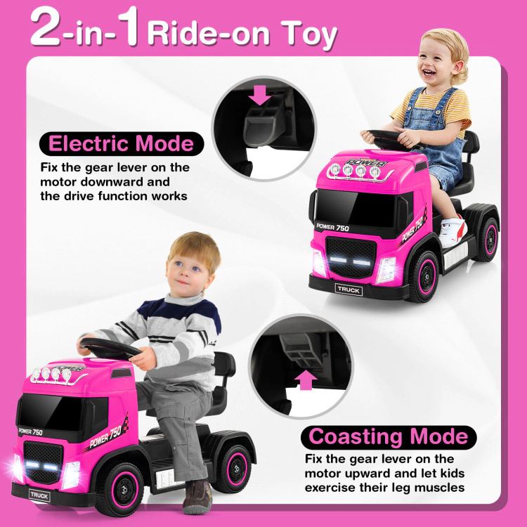 Hivvago 6V Kids Electric Ride-on Truck with Height Adjustable Seat