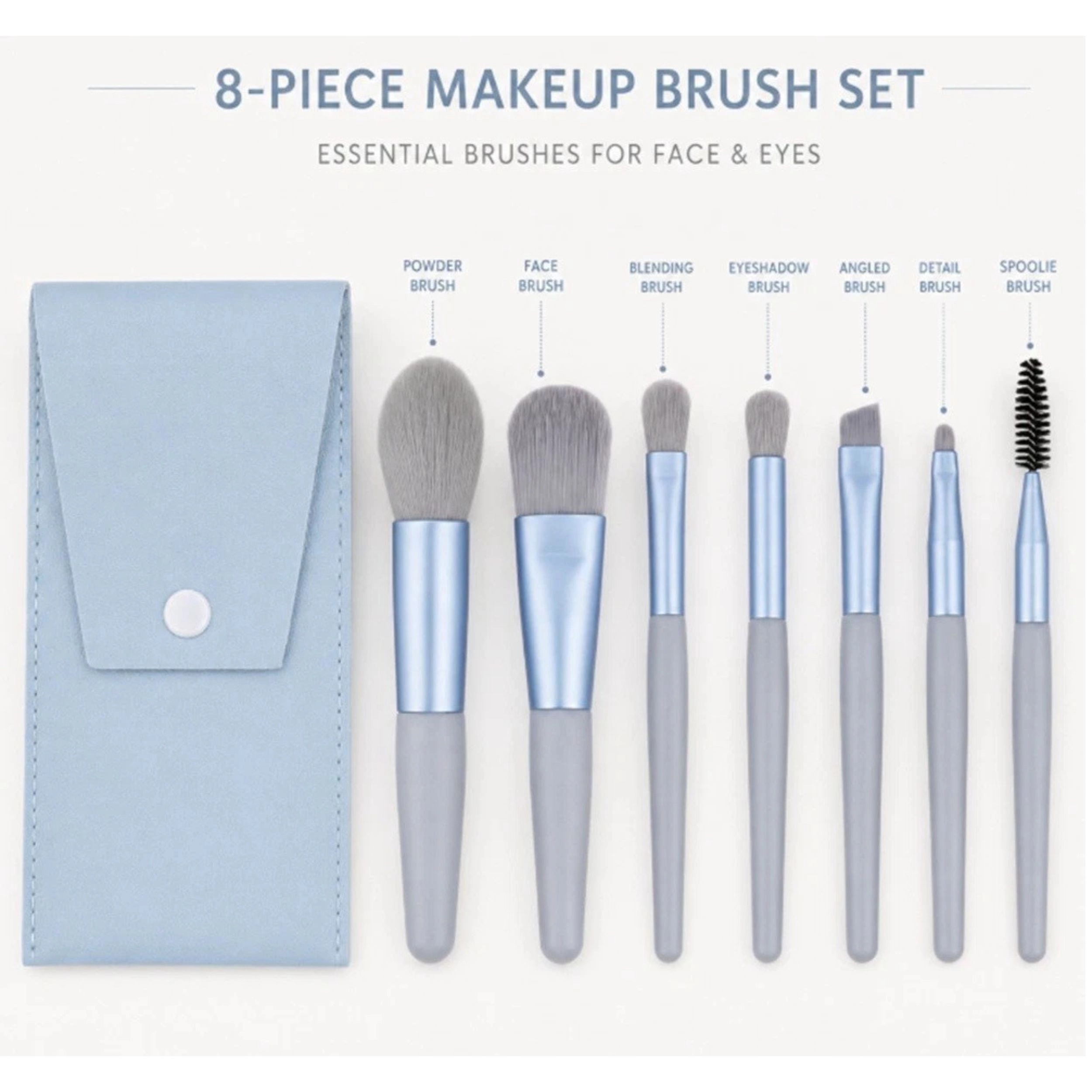 Home Collection Women Pack of 8 Mini Makeup Brush Set