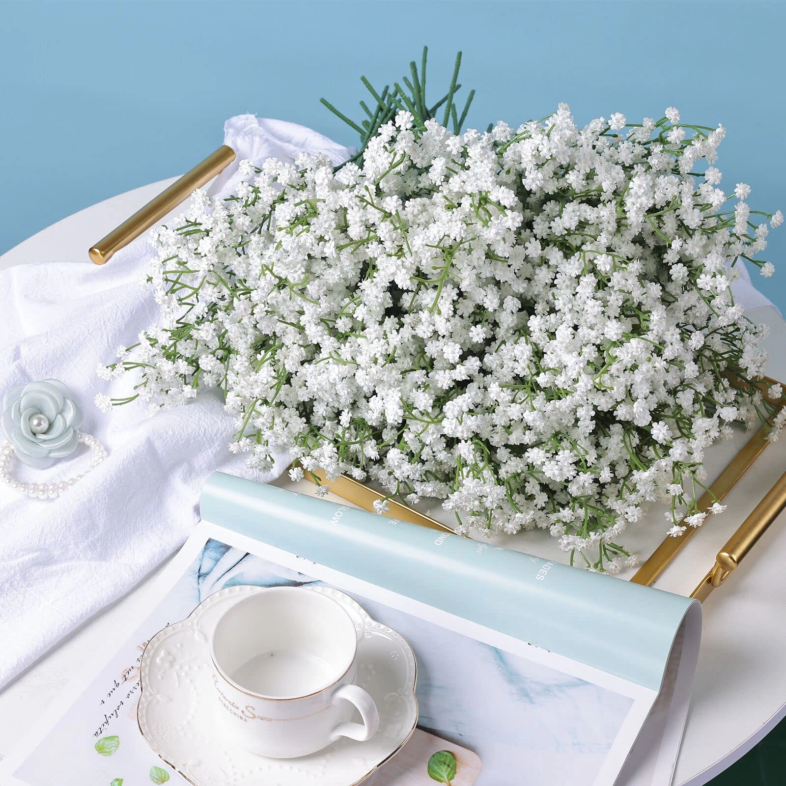 PUPWE s Breath Artificial Flowers 12 Gypsophila Faux For Wedding Party Home Garden Decoration