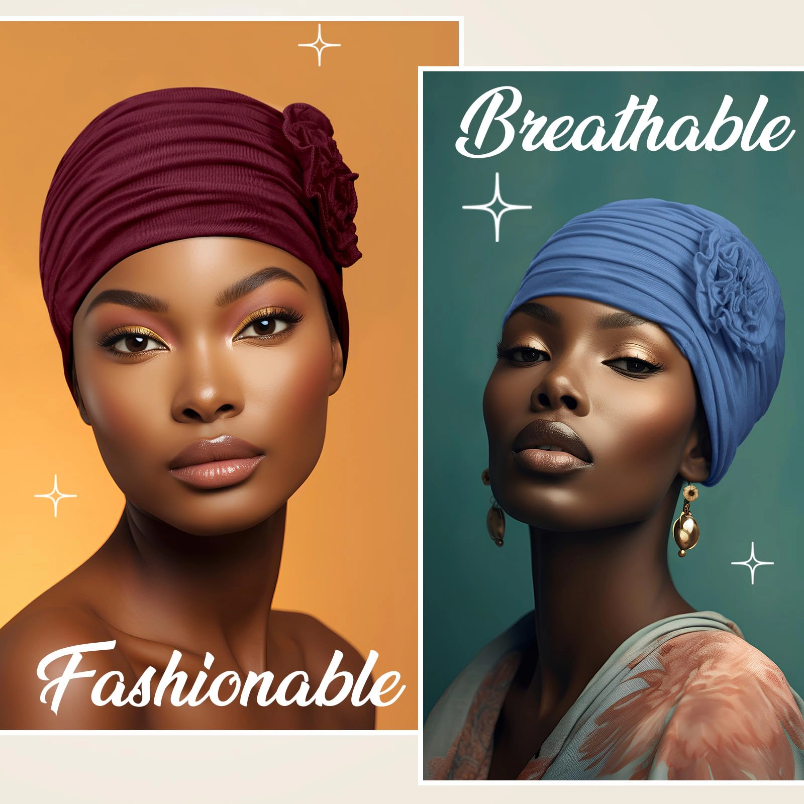 PIGFDK 4ton Chemo Turban Women