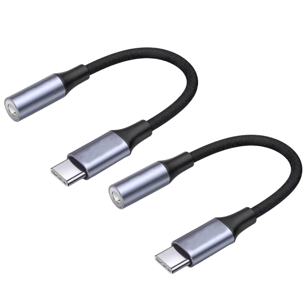 Qixxronics USB-C to 3.5mm Headphone Jack Adapter, (2 Pack) USB C to AUX Adapter