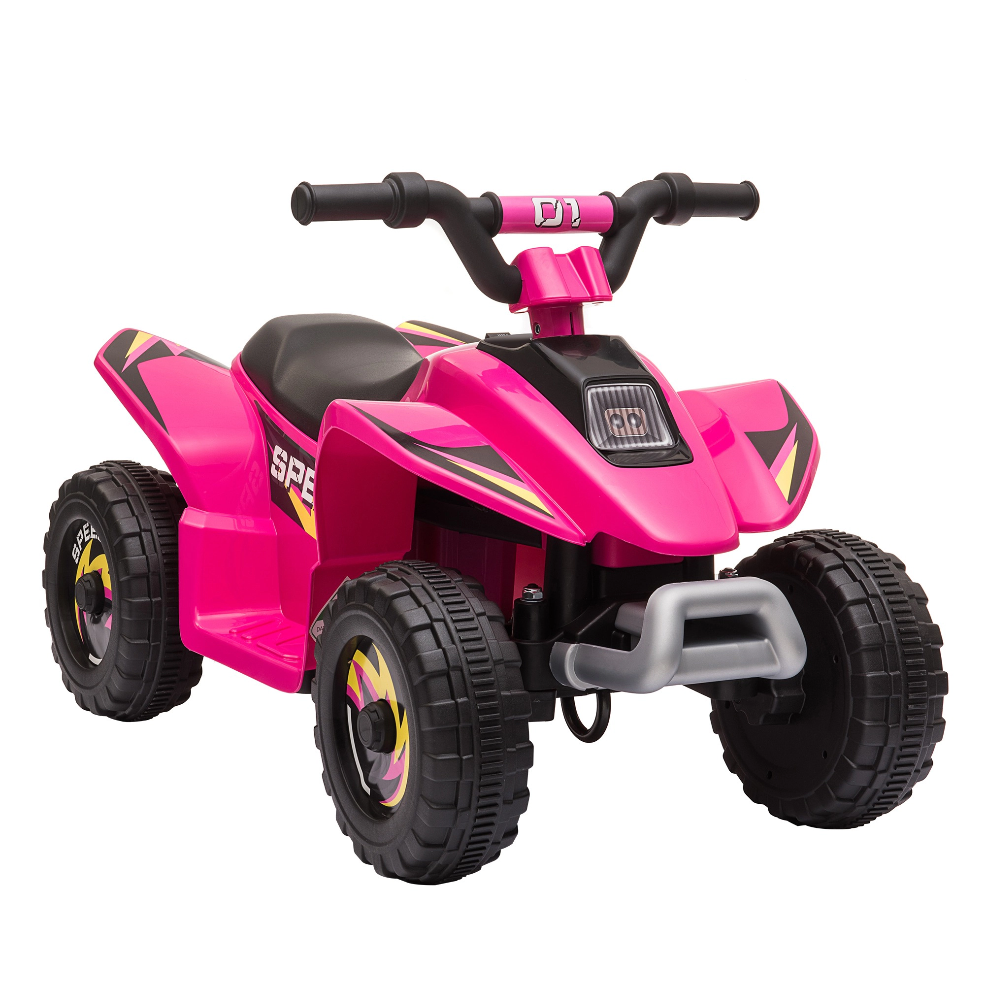HONGGE 6V Kids ATV 4-Wheeler Ride on Car Electric Motorized Quad Battery Powered Vehicle with Forward/Reverse Switch