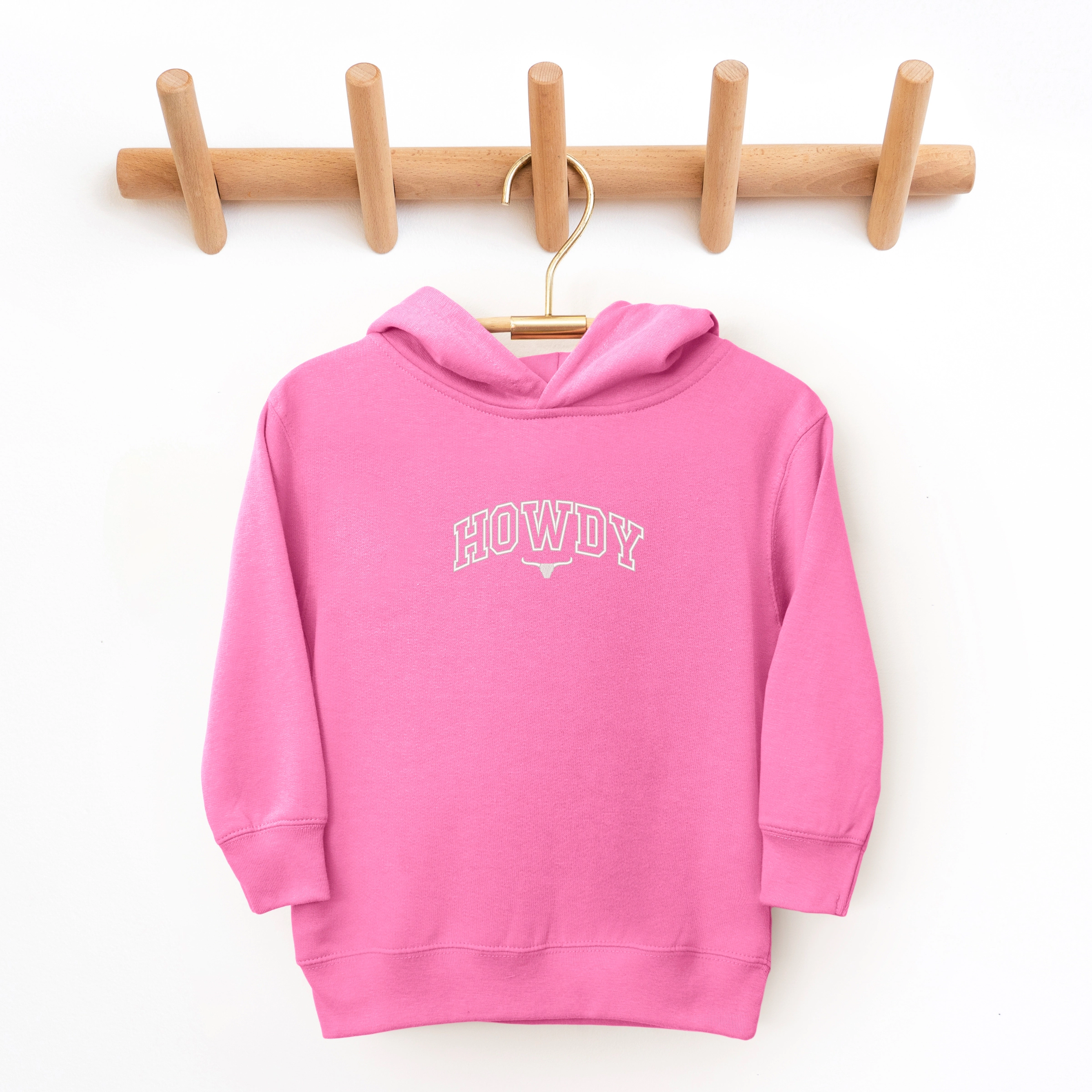 The Juniper Shop - Howdy Bull Varsity Embroidered Toddler Hoodie