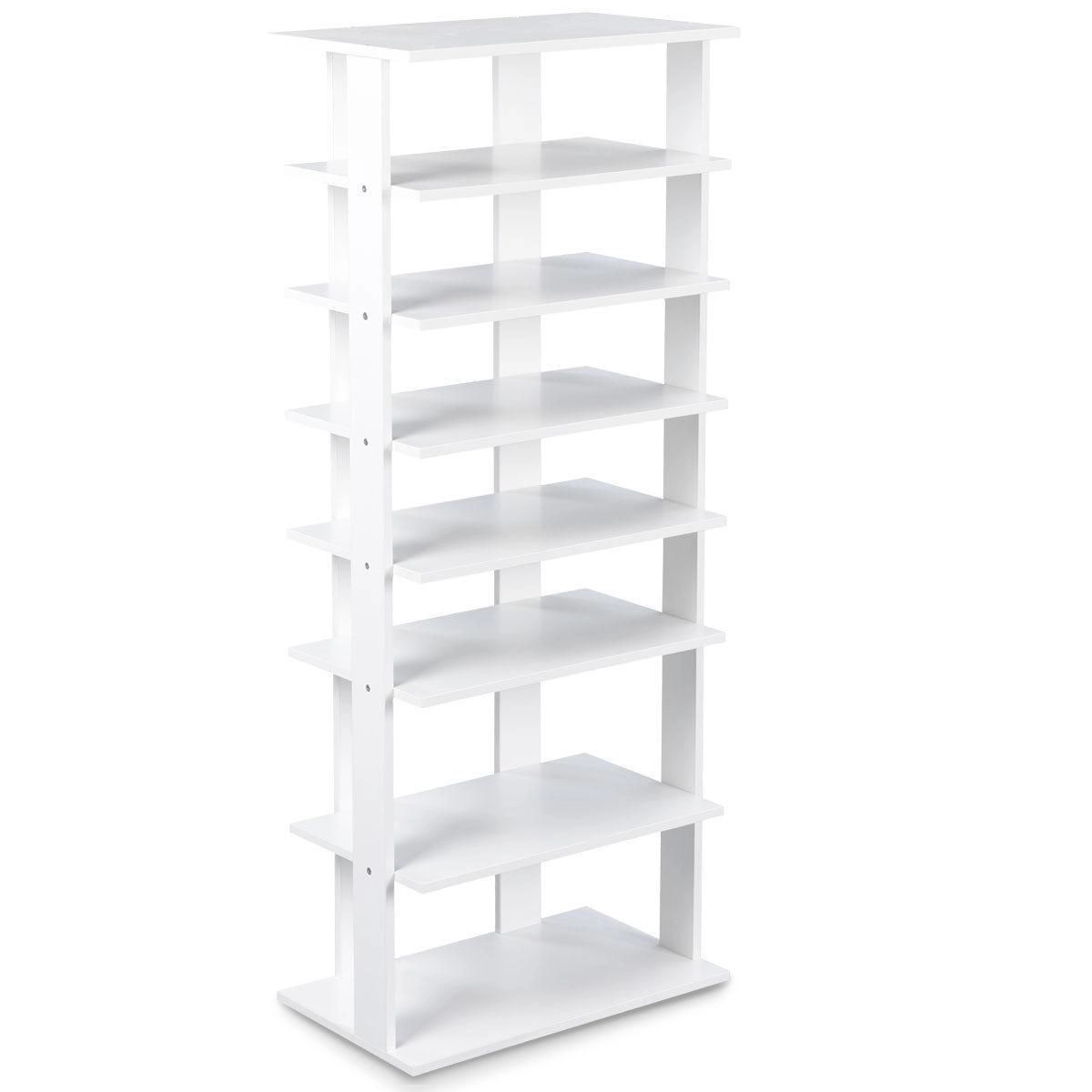 SlickBlue 7 Tier Shoe Storage Rack With Display Shelf, MDF