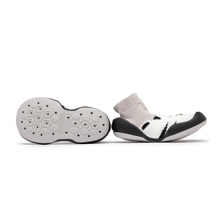 Komuello Toddler Boy First Walk Sock Shoes White Tiger