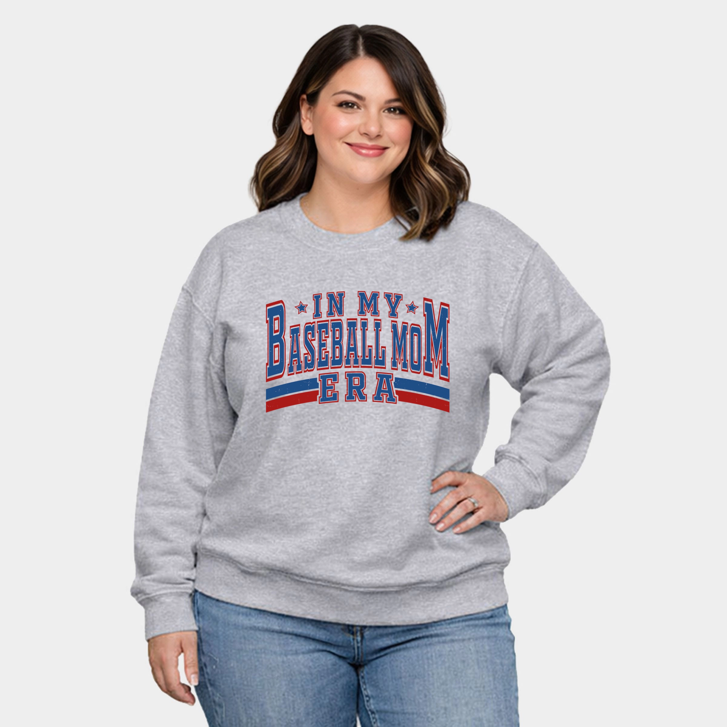 Simply Sage Market - My Baseball Mom Era  Women's Plus Sized Graphic Sweatshirt