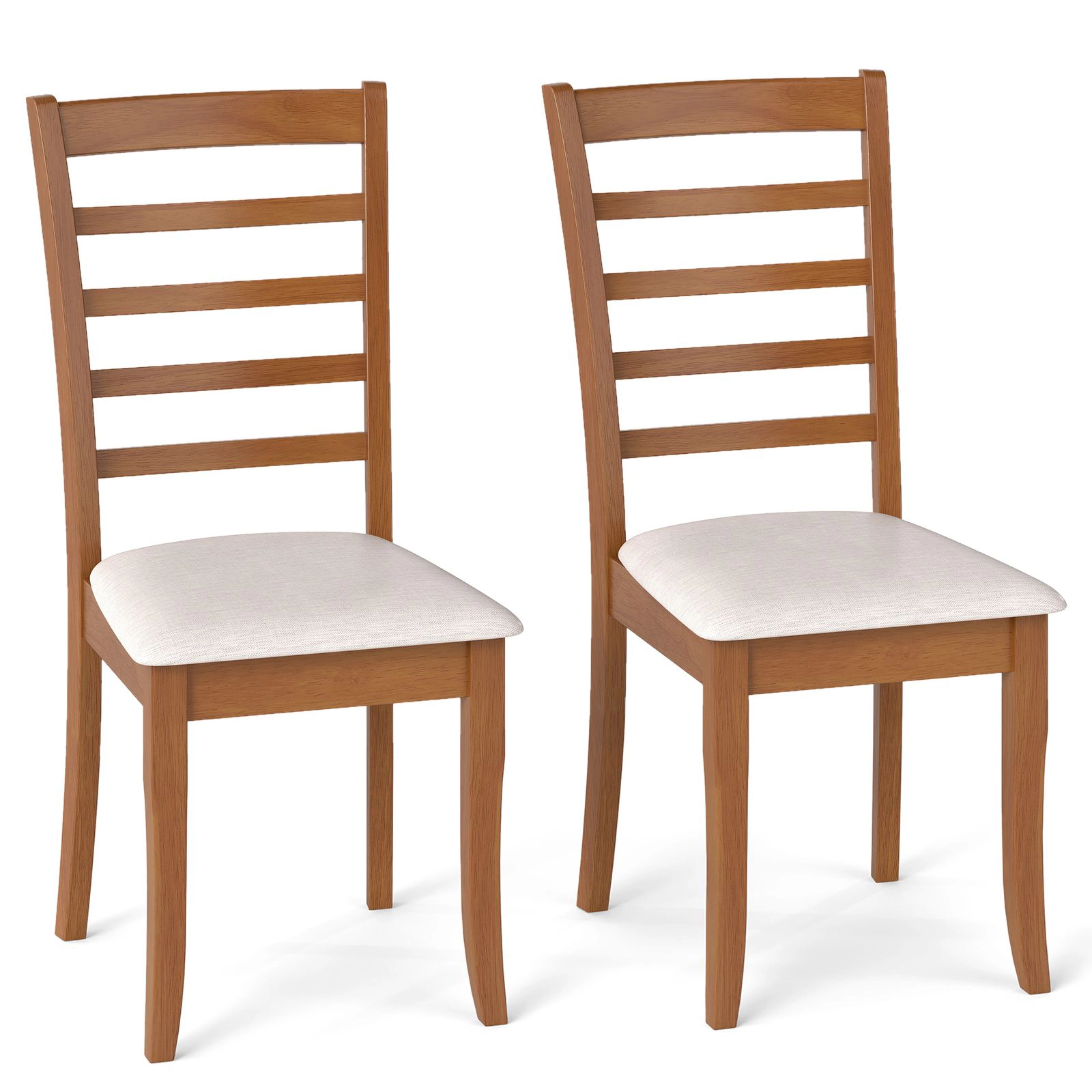 SlickBlue Slat Back Dining Chairs Set of 2 with Wood Frame