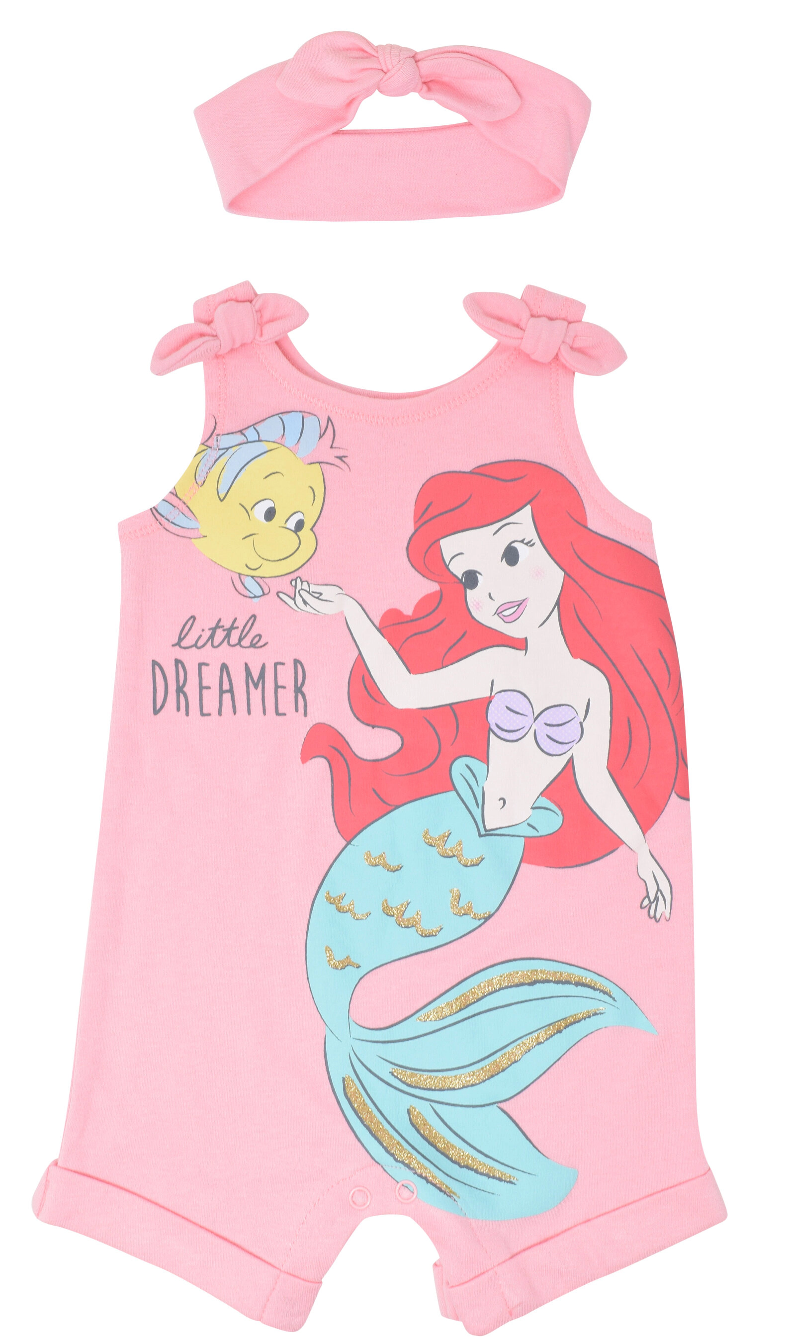 Disney Princess Girls' Sleeveless One-Piece and Headband Set