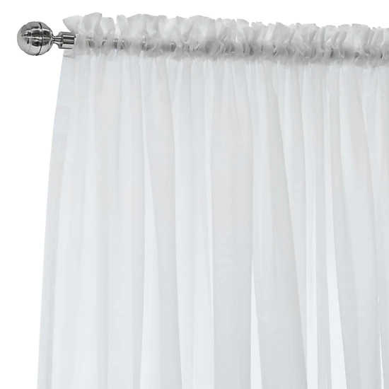 Habitat Rhapsody Voile Sheer Sheer Texture Supple Drapeability Rod Pocket Light Filtering Curtain Panel 54" x 63" White