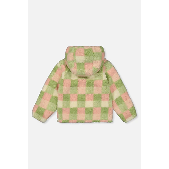 Deux par Deux Girls Sherpa and Water-Resistant Reversible Mid-Season Jacket