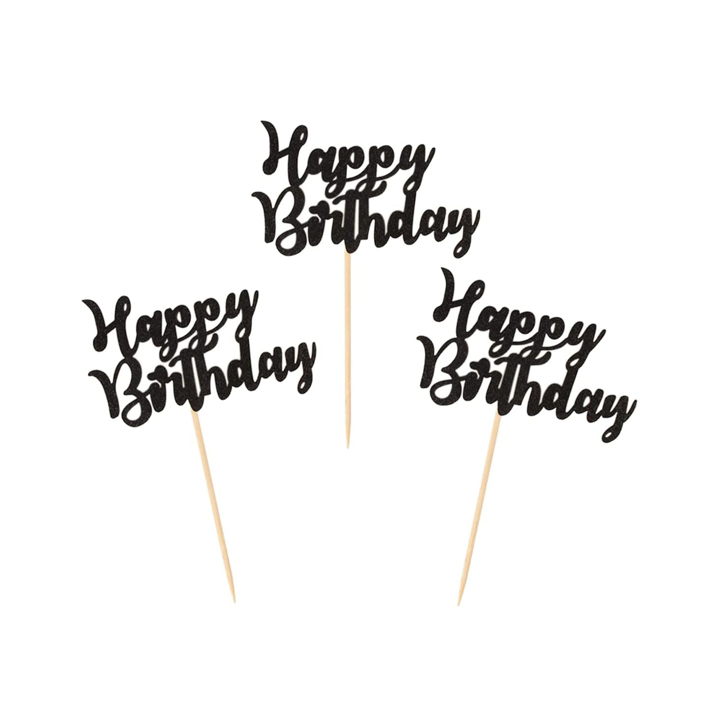 Stock Preferred Pack of 24 Happy Birthday Cupcake Toppers and Cake Picks Party Decorations