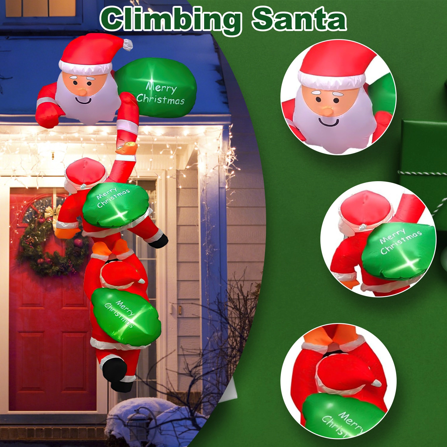 GBruno Waterproof 8ft Inflatable Santa Claus