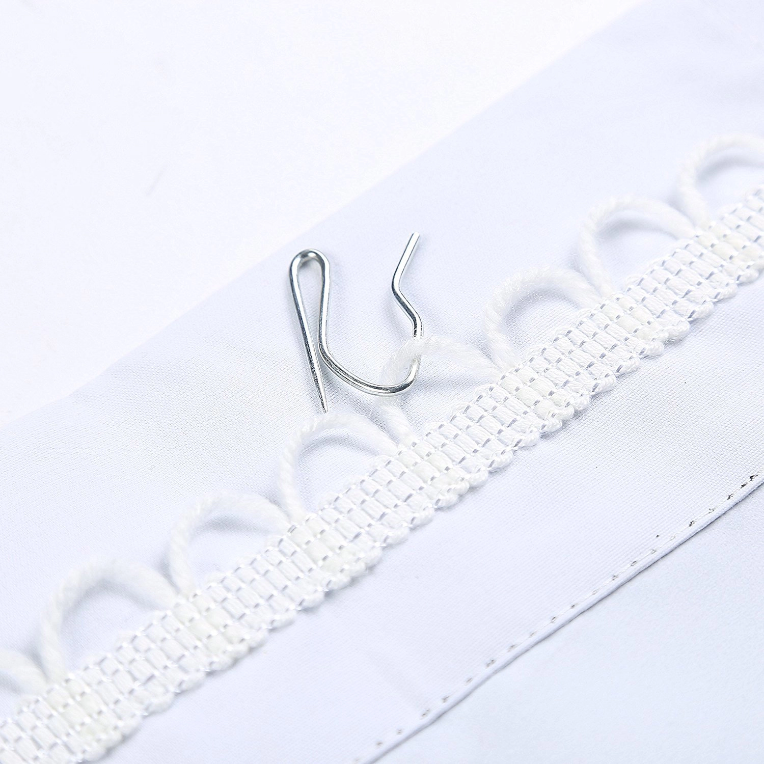 HLC.ME White Thermal Insulated 100% Blackout Window Liner, From Sheer to Blackout - Hooks Included, 2 Pack