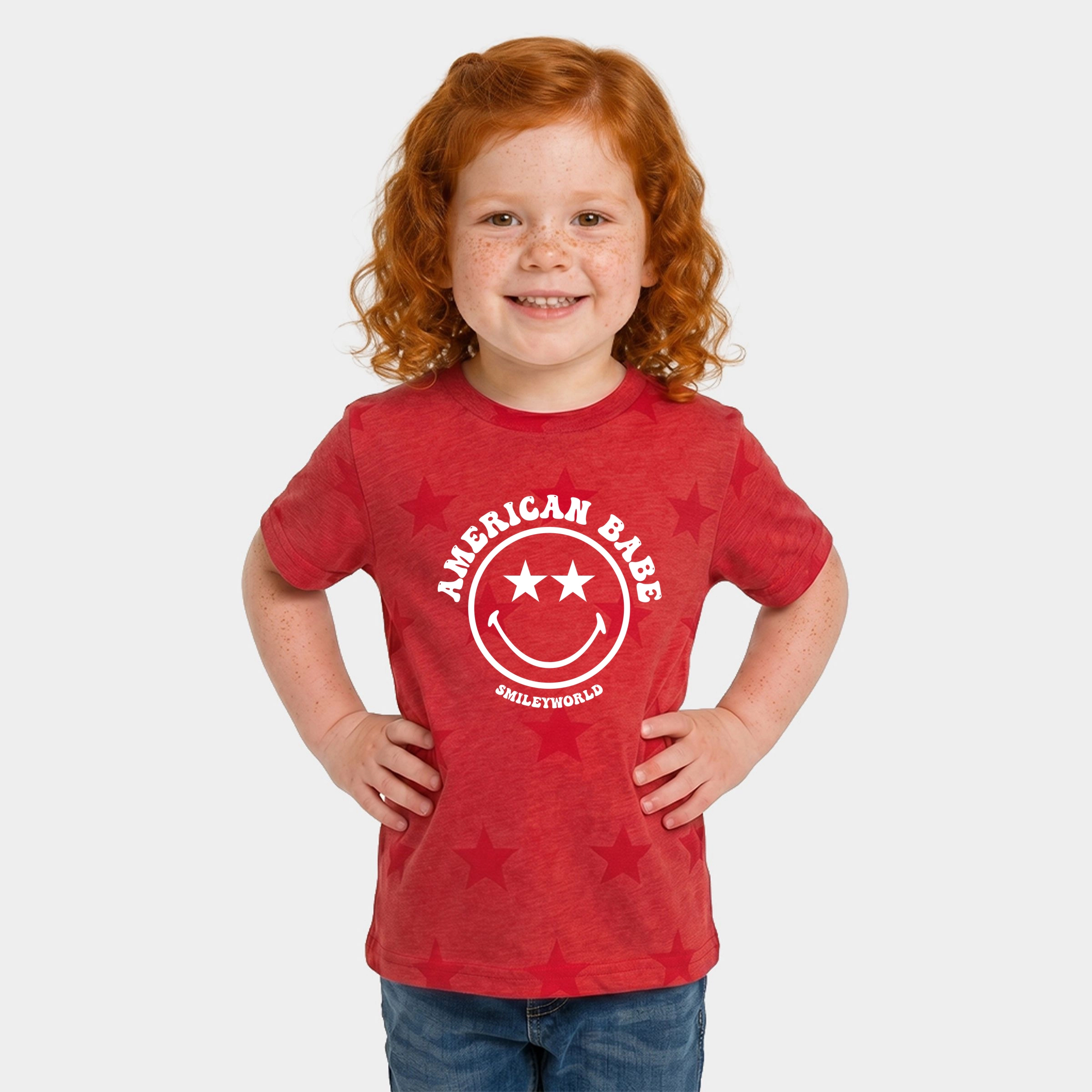 The Juniper Shop - SmileyWorld American Babe Toddler Short Sleeve Star Tee