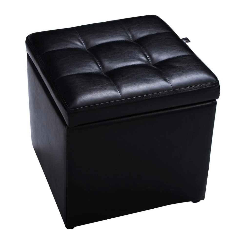Hivvago Foldable Cube Ottoman Pouffe Storage Seat