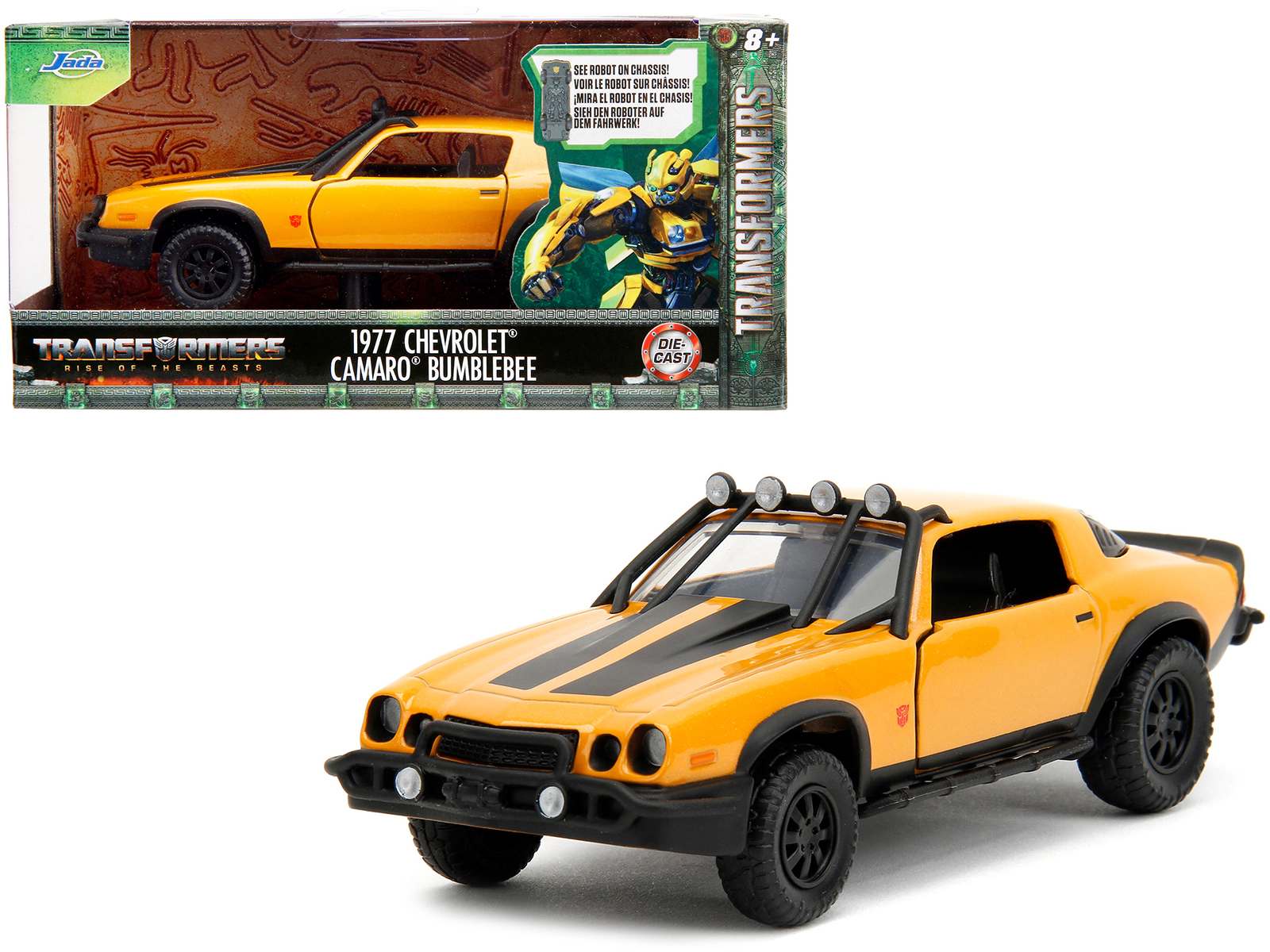 Jada 1977 Chevrolet Camaro Off-Road Version Yellow Metallic with Black Stripes "Transformers: Rise of the
