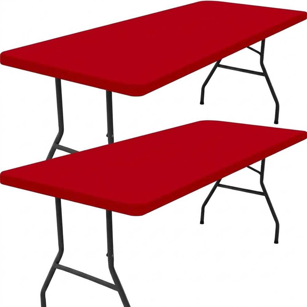 Technopliance 2 Pack Waterproof Fitted Rectangle Tablecloth 30 x 72 Inch