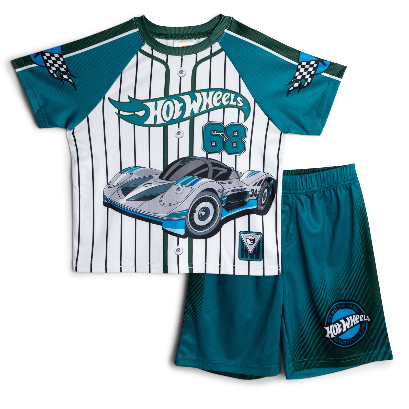 Hot Wheels Boys' Athletic 2-Piece T-Shirt and Shorts Set