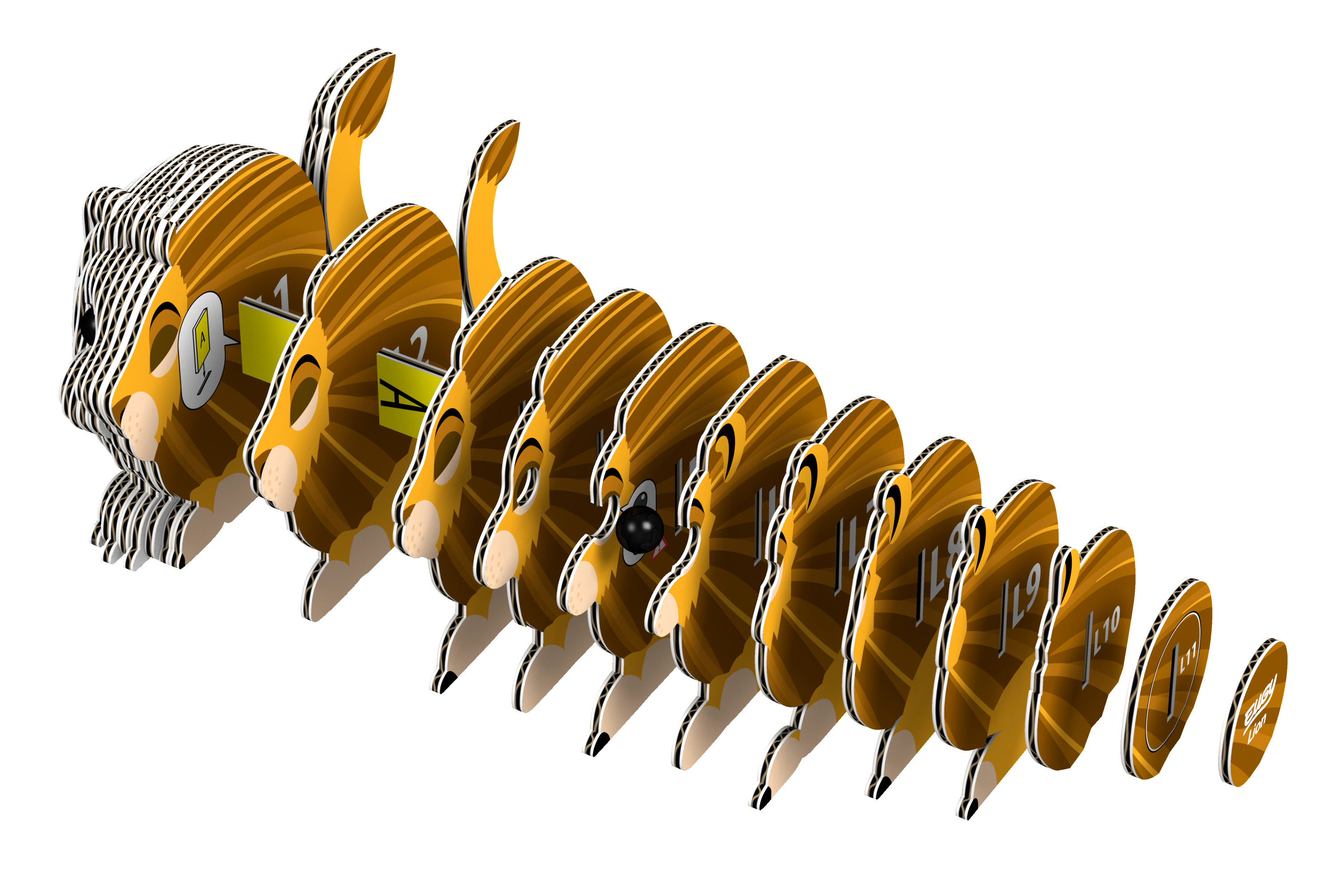 EUGY Lion 3D Puzzle - contains 24 puzzle pieces