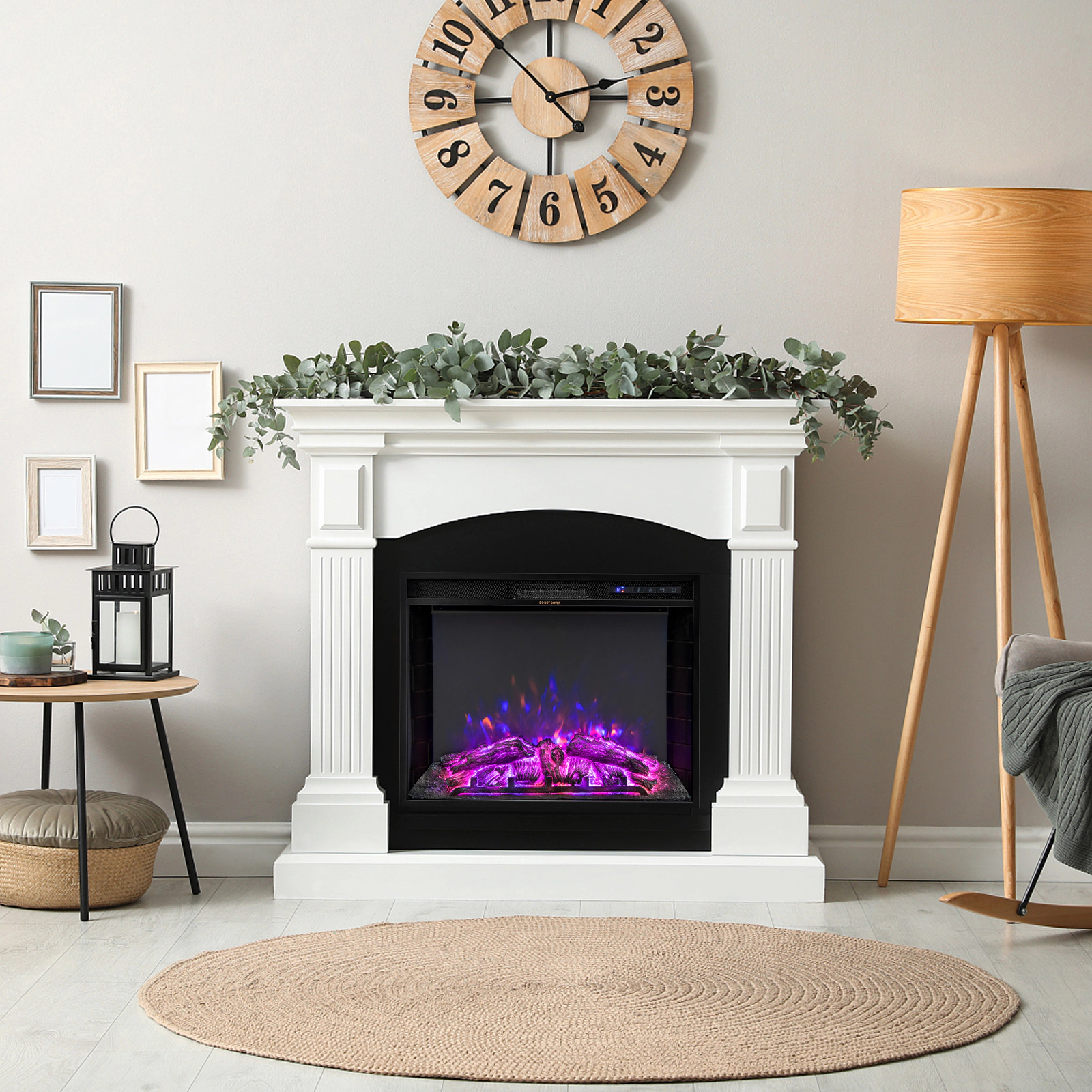 SlickBlue Electric Fireplace Insert with Adjustable Flames and Heat