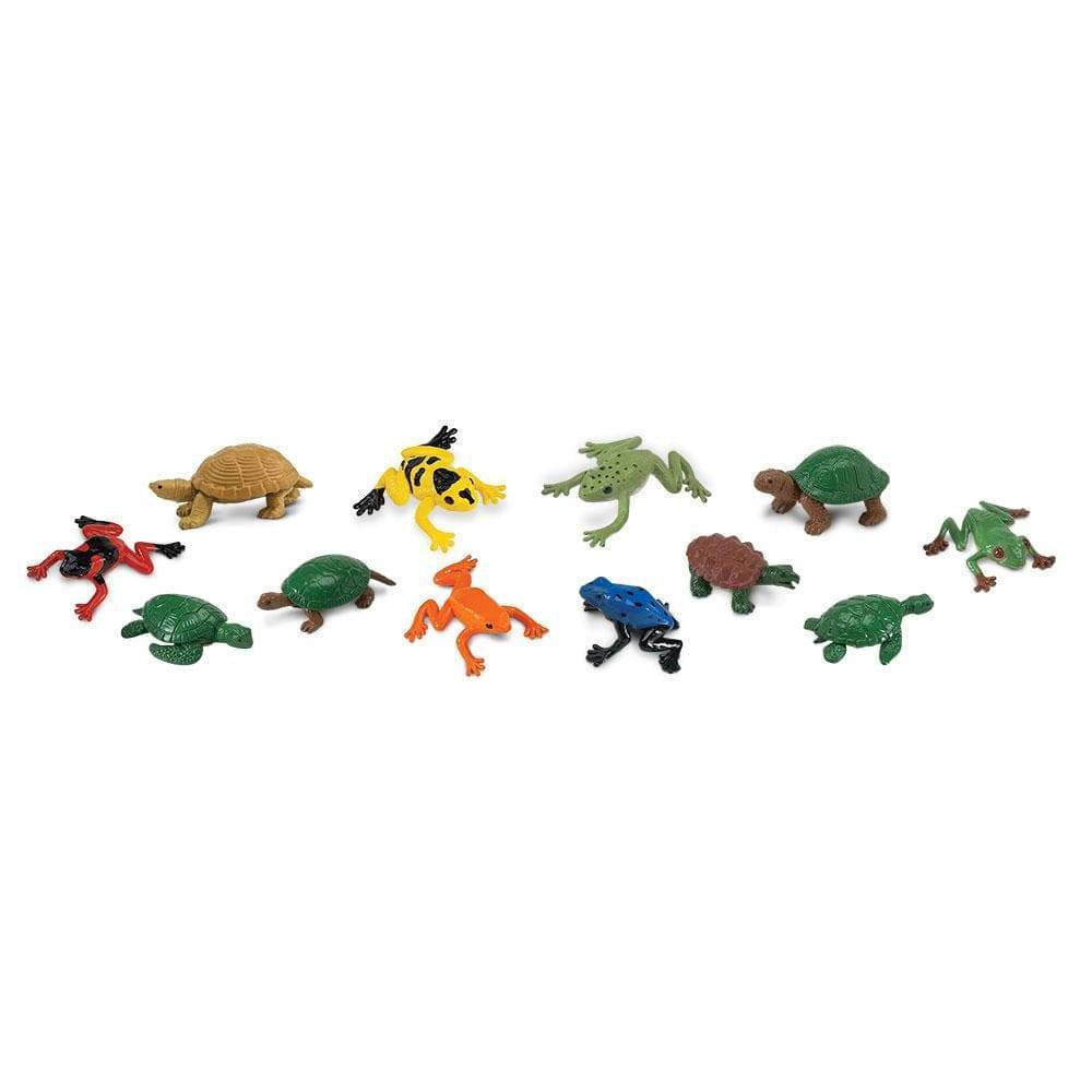Safari Ltd. - Frog & Turtles TOOB - contains 12 Mini Figurines